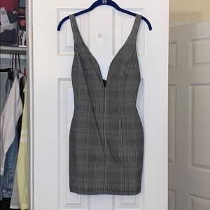 Deep v-neck mini dress